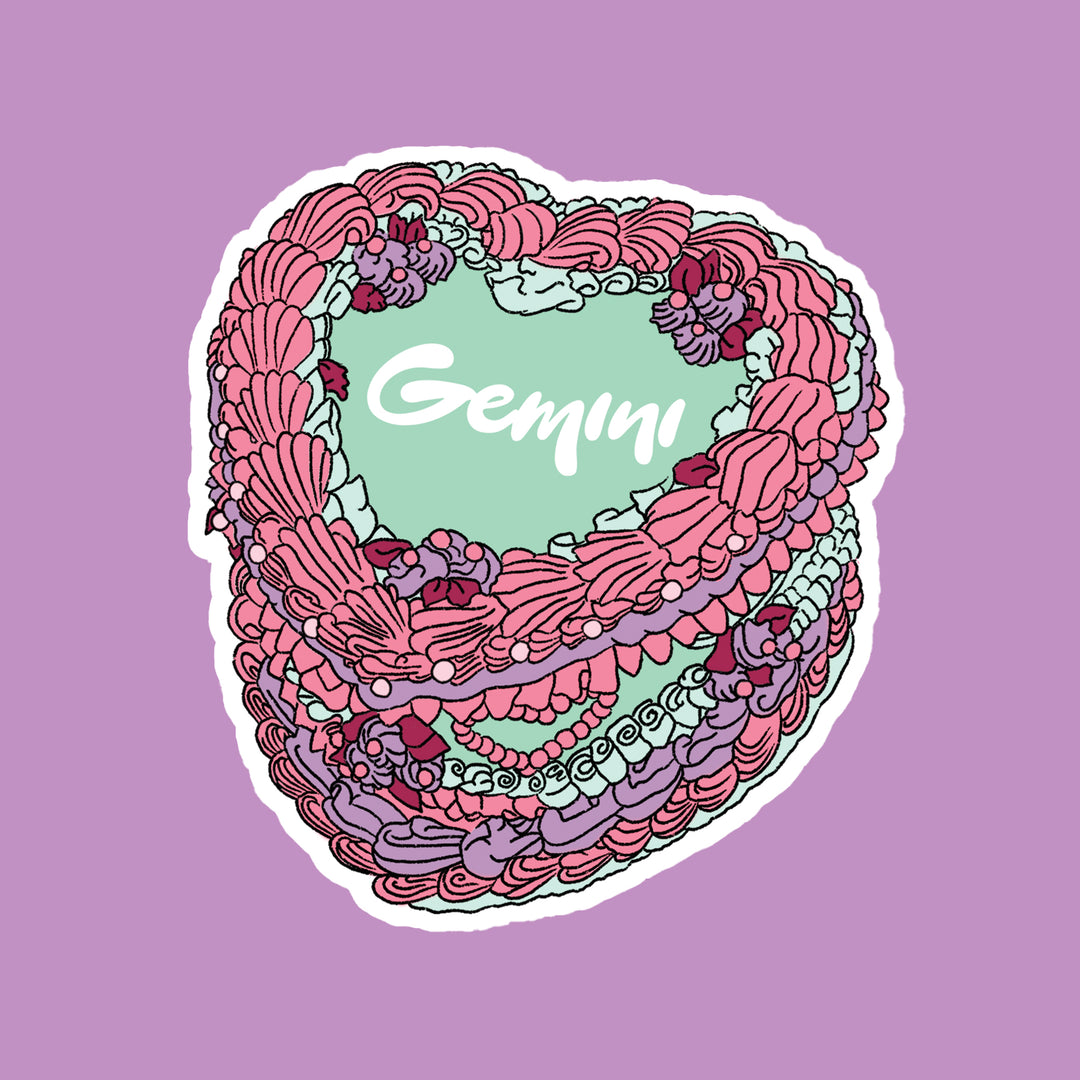 Gemini Zodiac Cake Stickers