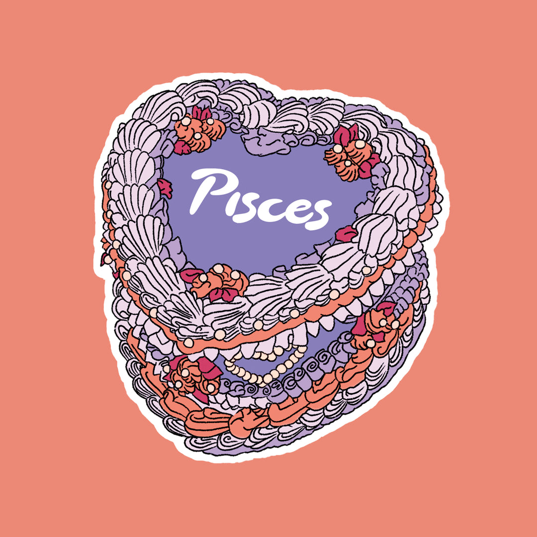Pisces Zodiac Cake Stickers