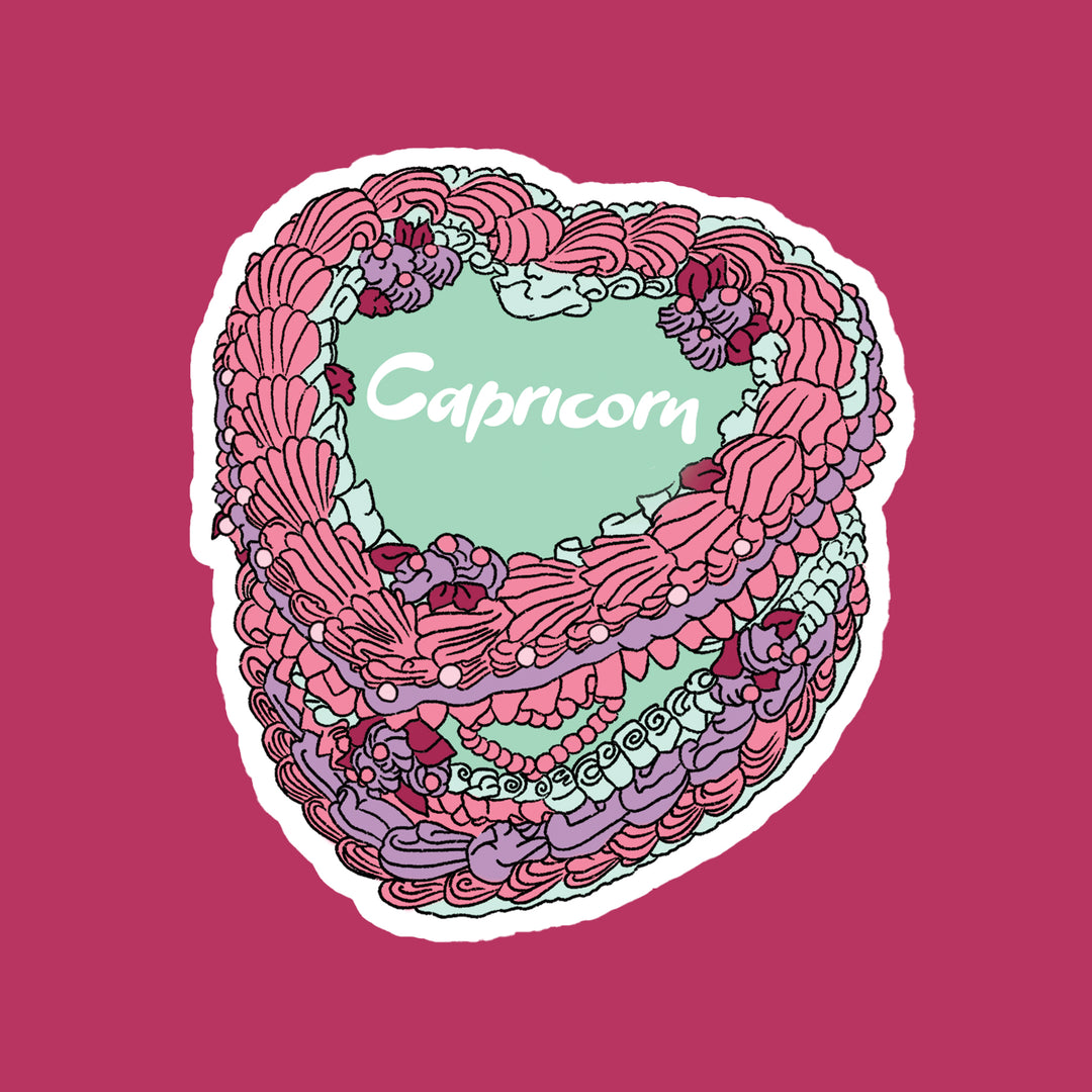 Capricorn Zodiac Cake Stickers